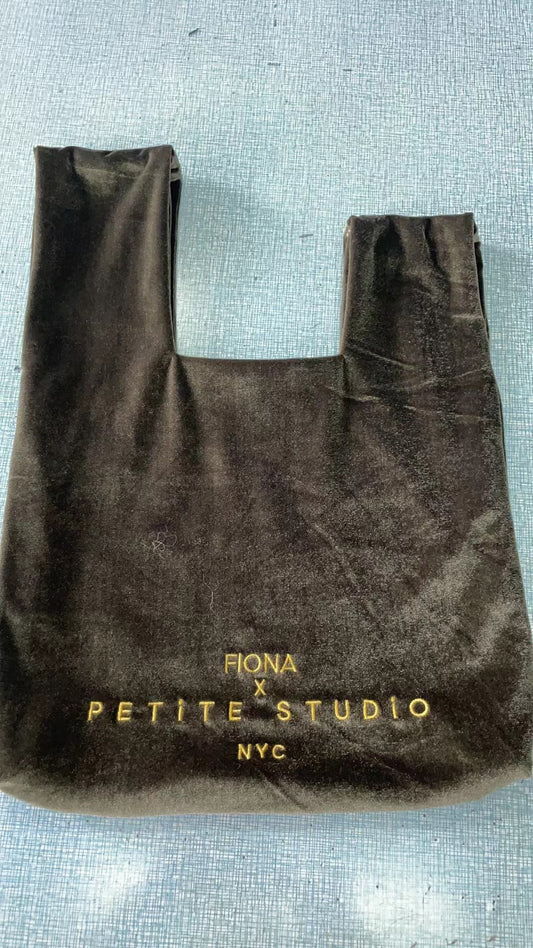 Fiona x Petite Studio Velvet Hand Bag - Forest Green