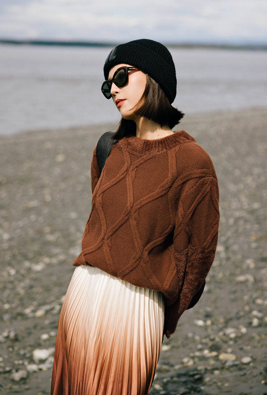 Keeley Wool Sweater - Chocolate