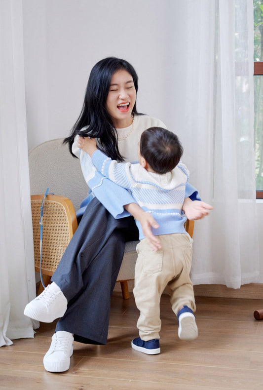 Avery Kids Sweater - Dusty Blue