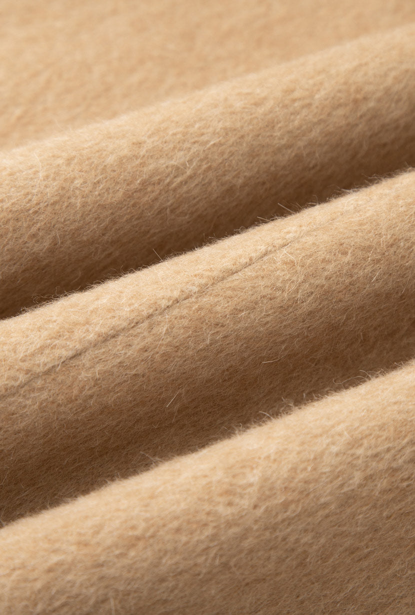 Harriet Double-Breasted Wool Coat - Camel